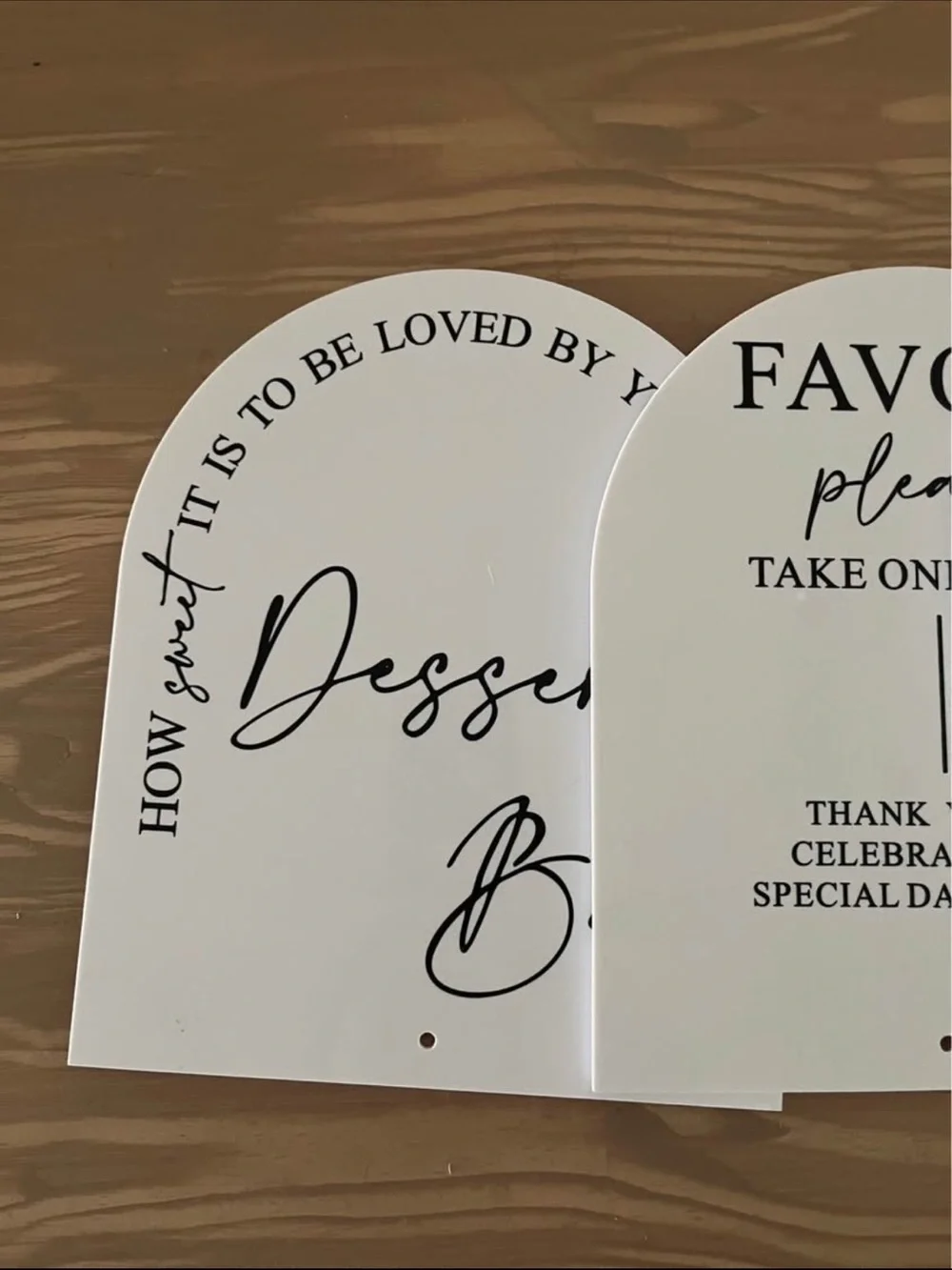 Neutral Black & White Event Signs Set